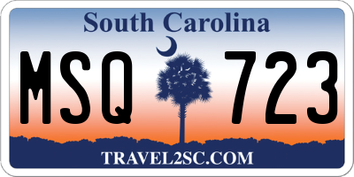 SC license plate MSQ723