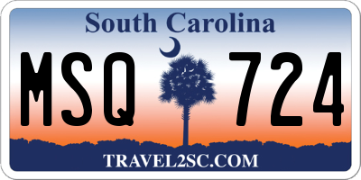 SC license plate MSQ724