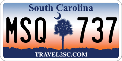 SC license plate MSQ737