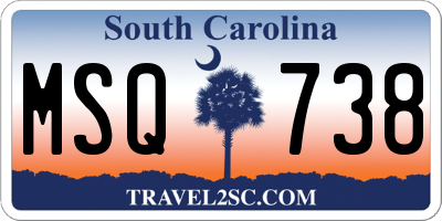 SC license plate MSQ738