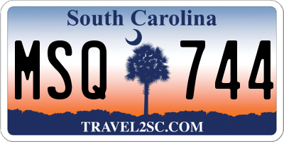 SC license plate MSQ744