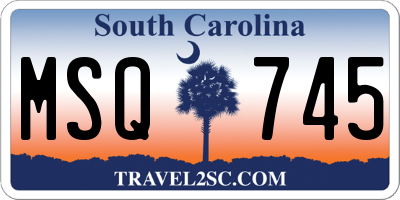 SC license plate MSQ745