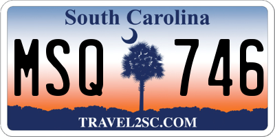 SC license plate MSQ746