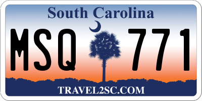 SC license plate MSQ771