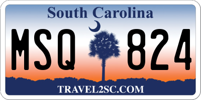 SC license plate MSQ824