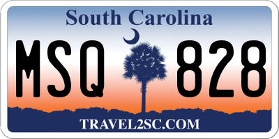 SC license plate MSQ828