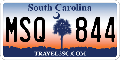 SC license plate MSQ844