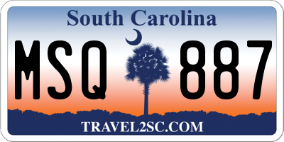 SC license plate MSQ887