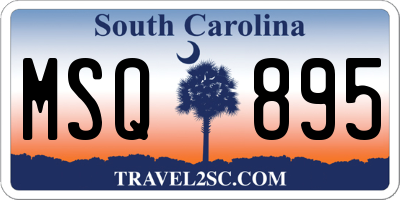 SC license plate MSQ895
