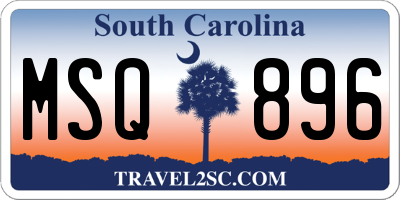SC license plate MSQ896