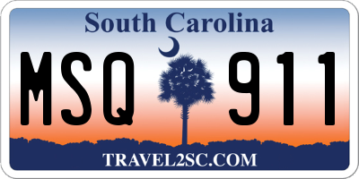 SC license plate MSQ911