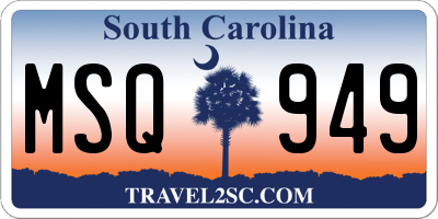 SC license plate MSQ949