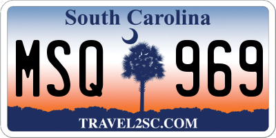 SC license plate MSQ969
