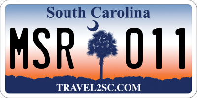 SC license plate MSR011