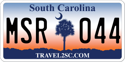 SC license plate MSR044