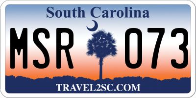 SC license plate MSR073