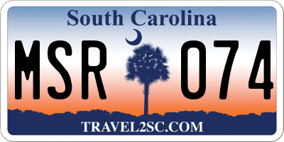 SC license plate MSR074