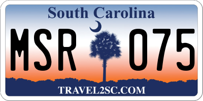 SC license plate MSR075