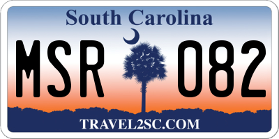 SC license plate MSR082