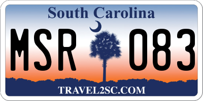 SC license plate MSR083
