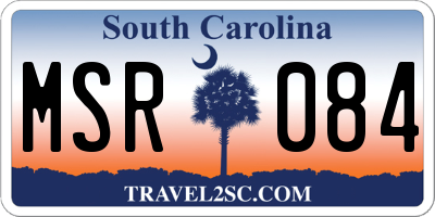 SC license plate MSR084