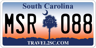 SC license plate MSR088