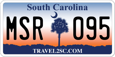 SC license plate MSR095