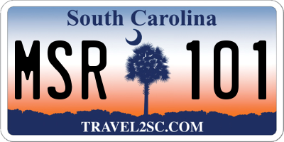 SC license plate MSR101