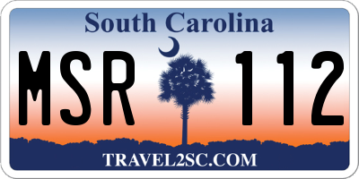SC license plate MSR112