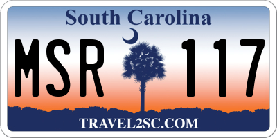 SC license plate MSR117