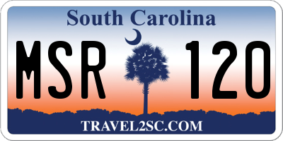 SC license plate MSR120