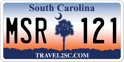 SC license plate MSR121