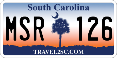 SC license plate MSR126