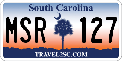 SC license plate MSR127
