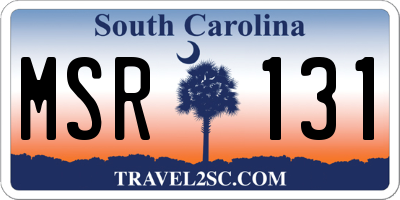 SC license plate MSR131