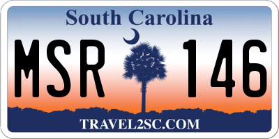SC license plate MSR146