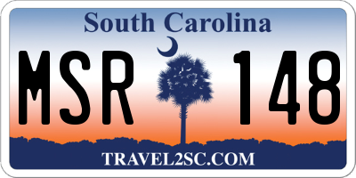 SC license plate MSR148