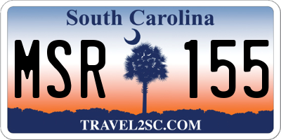 SC license plate MSR155