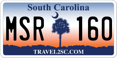 SC license plate MSR160