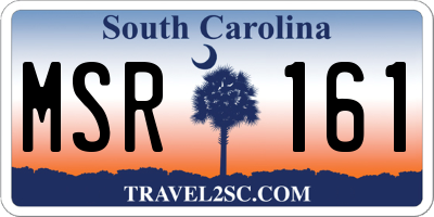 SC license plate MSR161
