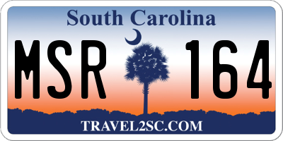 SC license plate MSR164