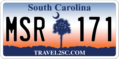 SC license plate MSR171