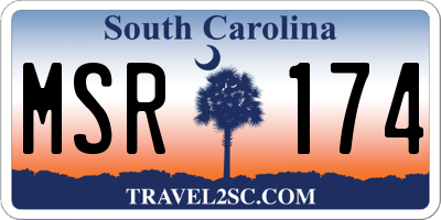 SC license plate MSR174