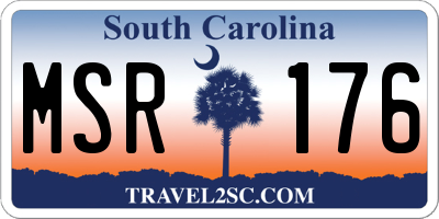 SC license plate MSR176