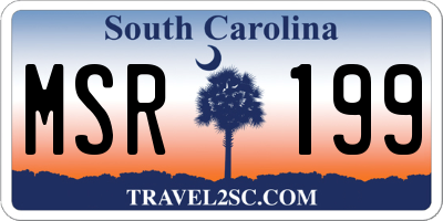 SC license plate MSR199
