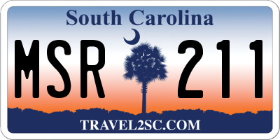 SC license plate MSR211