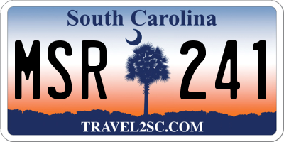 SC license plate MSR241