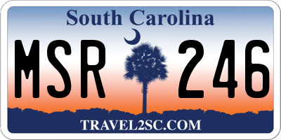 SC license plate MSR246