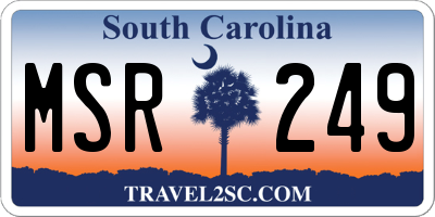 SC license plate MSR249