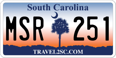 SC license plate MSR251